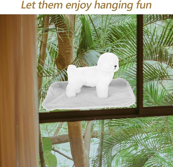 Mipcase Replacement Cat Window Bed Cover : Detachable Plush Cat Hammock Window - Image 2