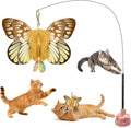 Walfront Interactive Cat Toy – Butterfly Teaser Wand by Walfront