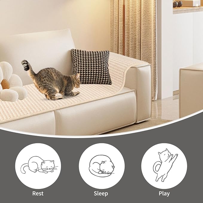 FHTONGE 71x15.8 Thickened Cat Wall Climbing Carpet - Image 7
