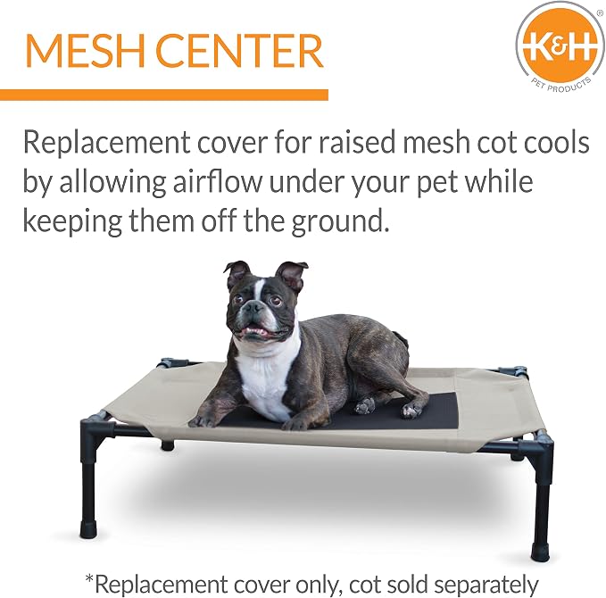 K&H Pet Products Original Pet Cot Replacement Cover Taupe/Black Medium 32 X 25 - Image 4