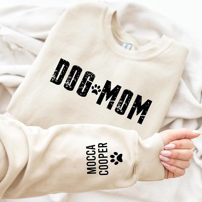 Personalized Dog Mom Sweatshirt, Custom Pet Name Sweater - Image 2