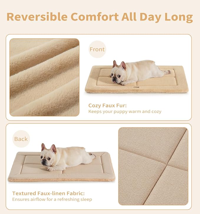 MADE 4 PETS Dog Crate Pad Bed for Medium Large Dogs, Washable & Reversible - Image 3