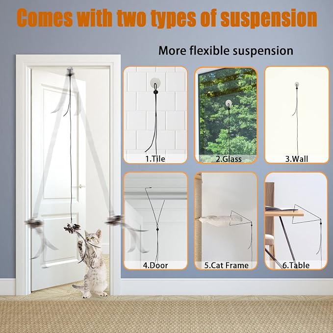 Cat Toys Indoor Hanging Door Retractable Flying Da Bird Cat Toy - Image 5