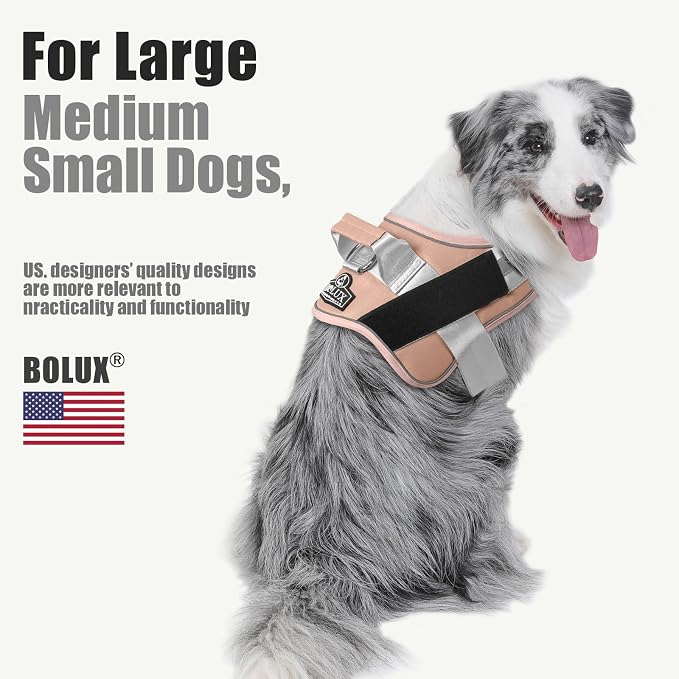 Bolux Dog Harness, No-Pull Reflective Dog Vest, Breathable Adjustable Pet - Image 5