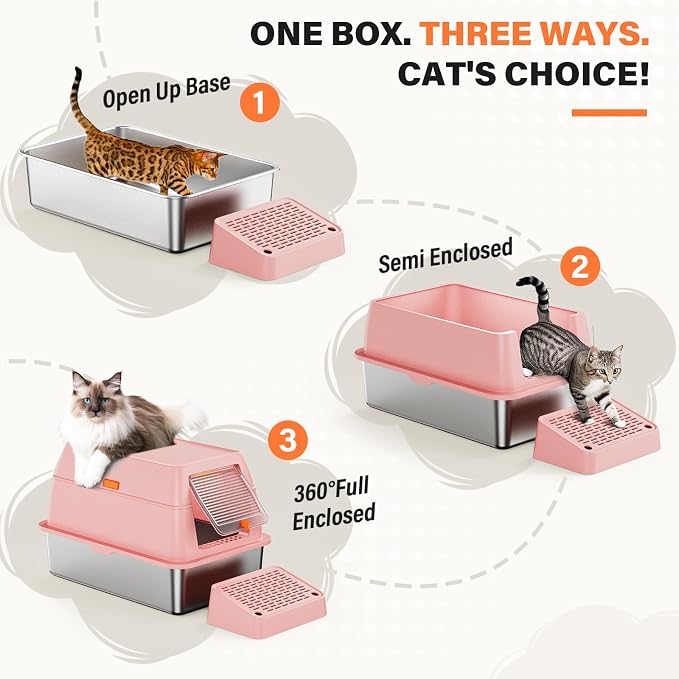 Removable Stainless Steel Cat Litter Box - Image 5
