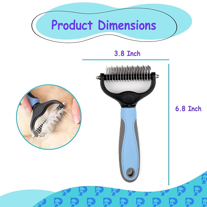 Double-Sided Pet Grooming Tool Undercoat Rake - Image 7