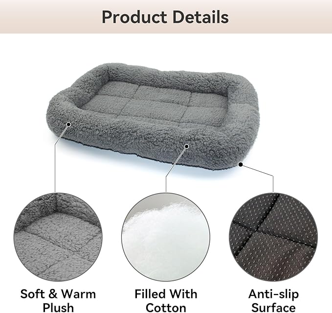 PETLESO Small Cat Bed Mat, Indoor Pet Beds Furniture Carrier Crate Anti Skid Pad - Image 4