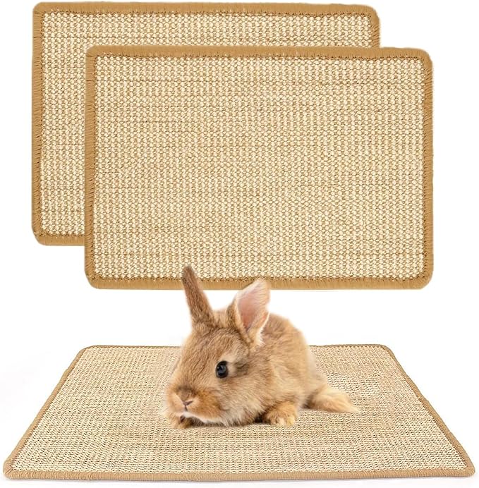PODOO Bunny Scratch Pads, Sisal Rabbit Scratching Pad, Natural Rabbit Resting by PODOO