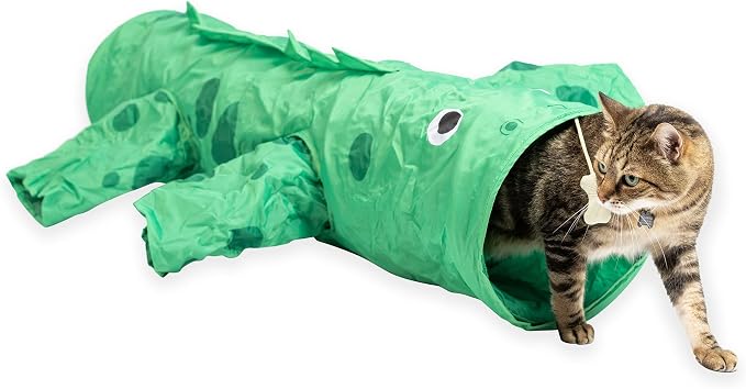 Pet Craft Supply Dizzy Dino Multi Cat Tunnel Boredom Relief Toys by PetCraftSupplyCo