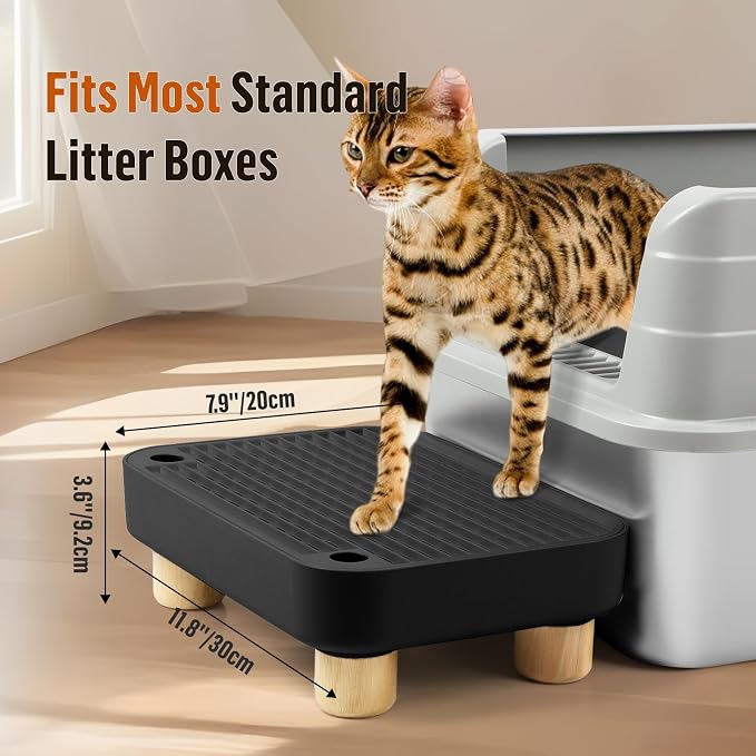 Cat Litter Box Step Ramp, Cat Litter Catcher Mat - Image 2