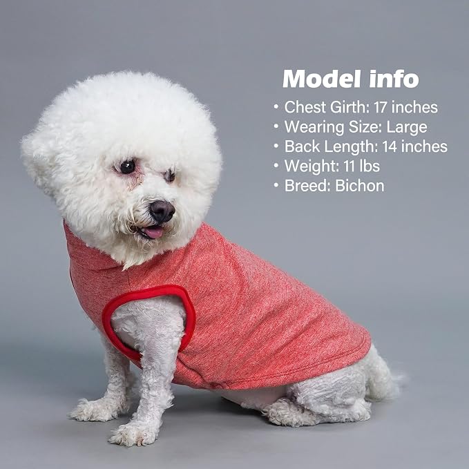 KYEESE 2Pack Dog Sweater Soft Dogs Clothes Warm Pets Clothes Stretchy Pet - Image 8
