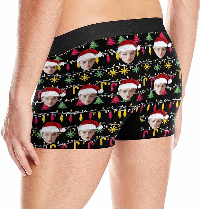 M YESCUSTOM Custom Faces Funny Short Briefs Gift - Image 5