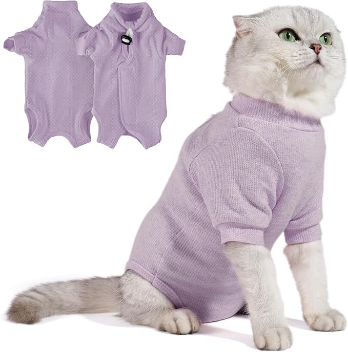 Breathable Cat Recovery Suit for Female/Male, Anti-Licking Kitten Onesie by WeGotYourFurBabysBack