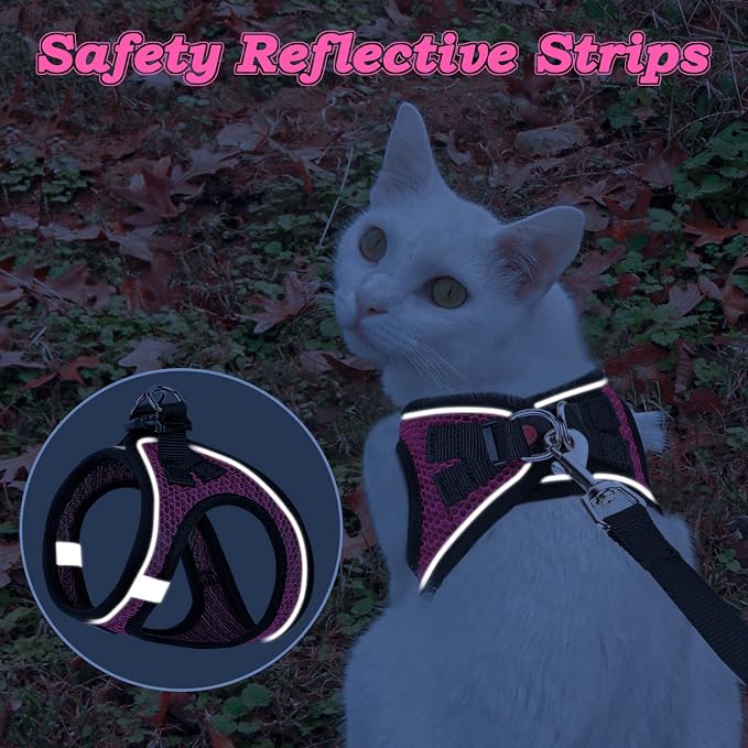 Cat Harness and Leash for Walking Escape Proof, Adjustable Kitten Vest Harness - Image 5