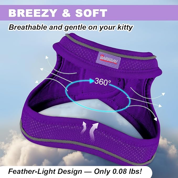 Cat Harness and Leash Set, Escape Proof Kitten Harness, Step in Adjustable Soft - Image 3