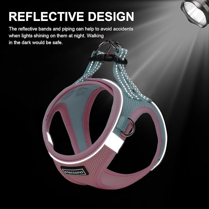 Mercano Soft Mesh Dog Harness and Leash Set, No-Chock Step-in Reflective - Image 6