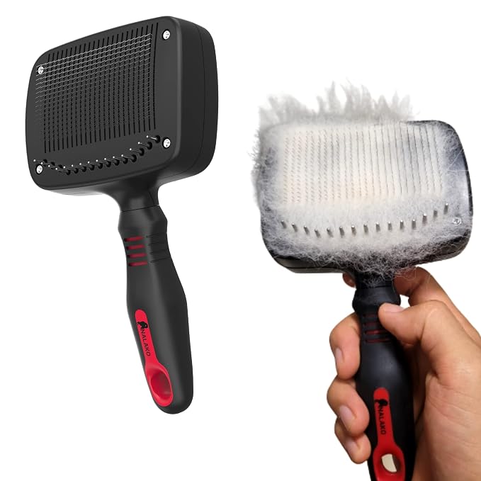 Premium Self-Cleaning Dog & Cat Grooming Brush – 2-in-1 Slicker & Undercoat Rake - Image 4