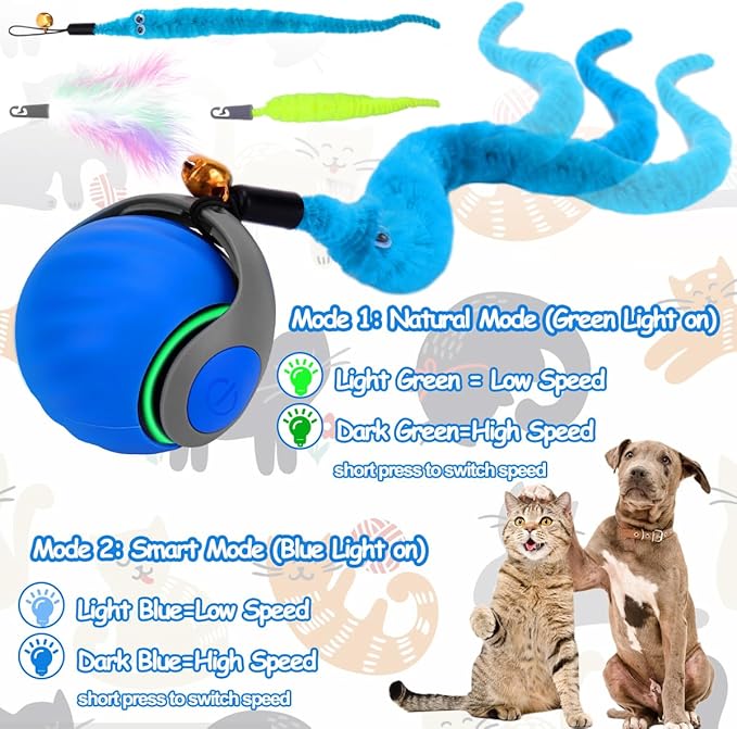 2PCS Interactive Cat Toy Ball - Image 5
