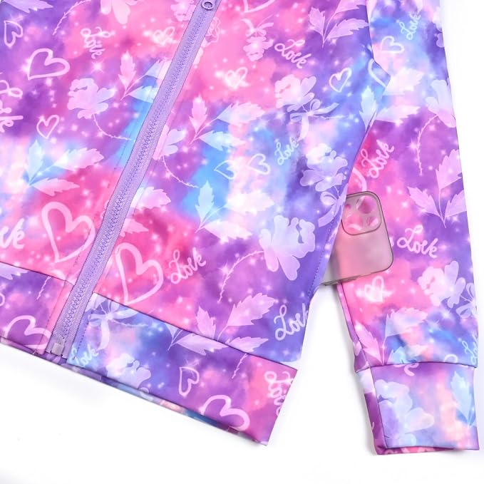 Girls Zip Up Hoodie Jacket Unicorn/Cat Sweatshirt - Image 5