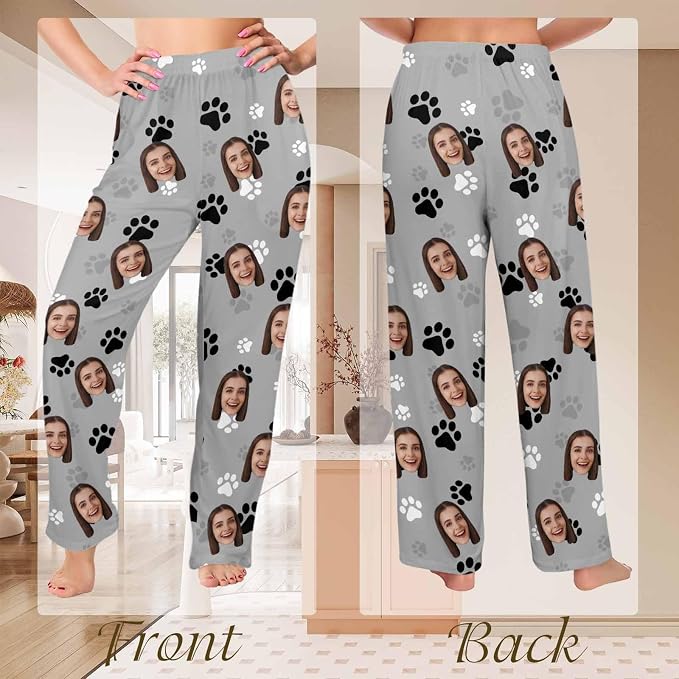 Custom Couple Pajama Pants Sock - Image 5