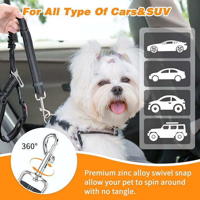 BWOGUE 2 Piece Dog Seat Belt for Car - Image 6