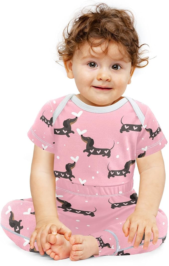 Baby Clothes Set Infant Bodysuits Pants Sets 0-24M - Image 2