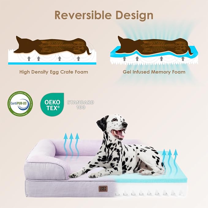 EHEYCIGA Orthopedic Dog Beds for Extra Large Dogs, Waterproof Memory Foam XXL - Image 4
