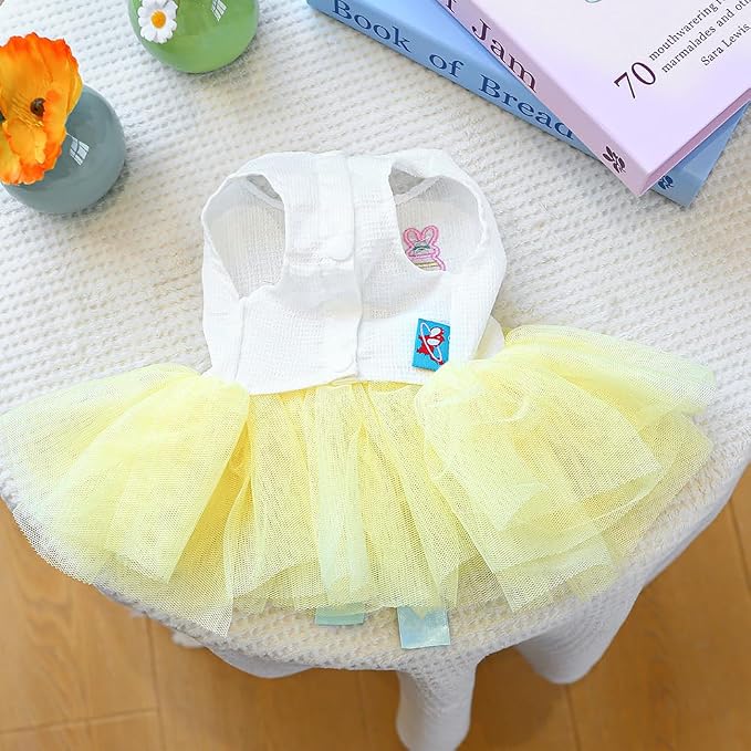Dog Easter Outfit with Embroidered Bunny Patterns and Cute Pompom Holiday Puppy - Image 5