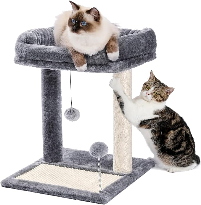 PAWZ Road Cat Scratching Post Bed, Small Cat Tree Tower by PAWZRoad