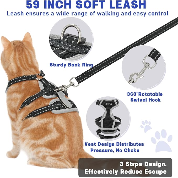 Cat Harness for Walking, Escape Proof Cat Harness and Leash Set - Image 4