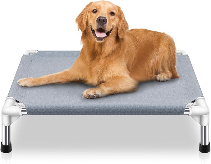 Elevated Cooling Dog Bed, Raised Outdoor Dog Bed by Makerfire