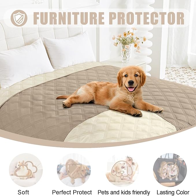 Smiry Waterproof Dog Bed Cover Blanket 82x102, Soft Reversible Pet Blanket - Image 8