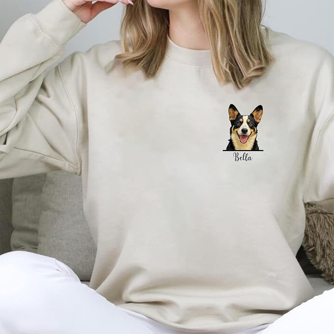 Custom Pet Portrait Hoodie and Sweatshirt - Image 4
