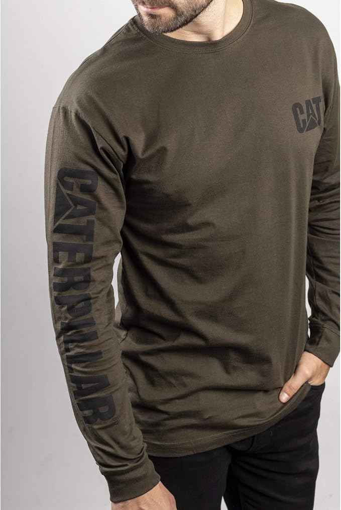 Caterpillar Trademark Banner Long Sleeve Tee Shirts - Image 3