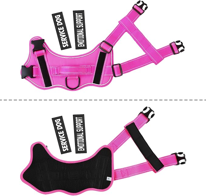 voopet Service Dog Harness, Emotional Support Pet Vest Harness, Reflective - Image 4