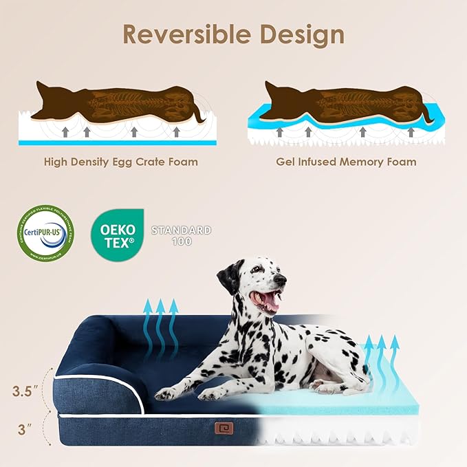 EHEYCIGA Orthopedic Dog Beds for Large Dogs, Waterproof Memory Foam Large Dog - Image 2