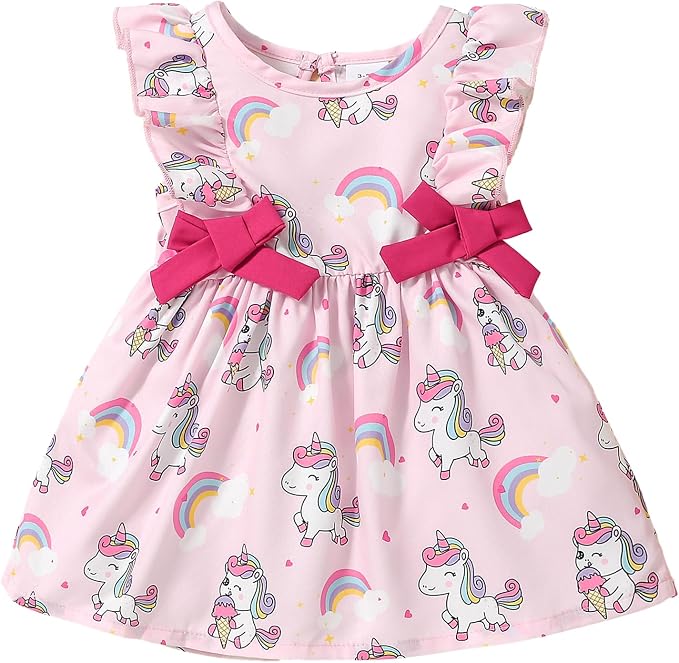 Mioglrie Baby Girl Dress Summer Girl Clothes Infant Outfits Newborn Ruffle by Mioglrie
