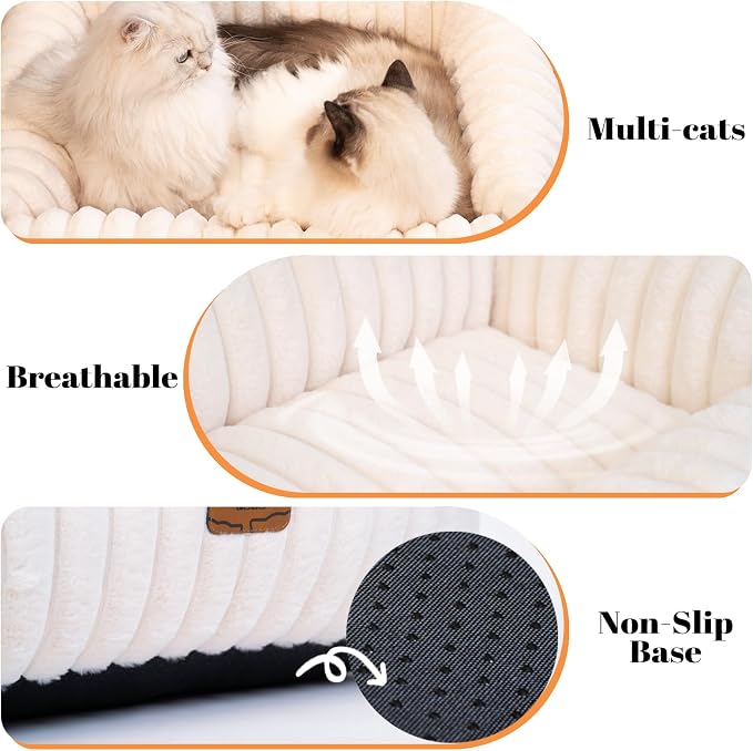 CHEERPALS Cat Couch Bed for Indoor Cats Fluffy Cat Sofa Recliner - Image 6
