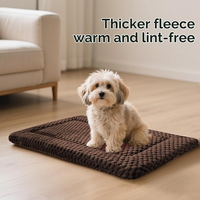 Dog Bed Crate Mat, Soft Durable Washable Anti-Slip Kennel Pad - Image 7