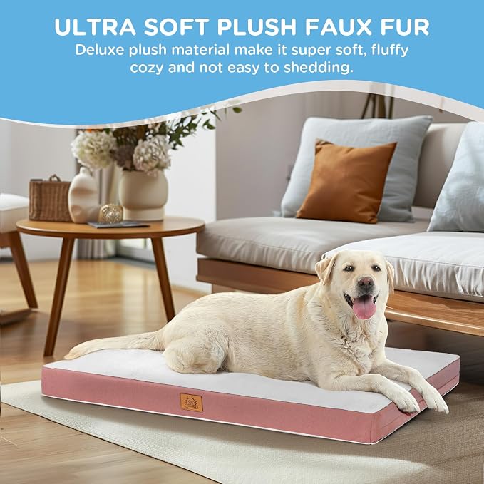 Orthopedic Dog Bed for Extra Large Dogs, Jumbo Waterproof Deluxe Plush Dog - Image 4
