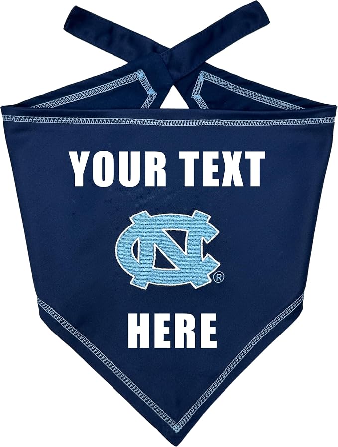 Pets First NCAA University of NC Personalized Tie Around Bandana by PETSFIRST