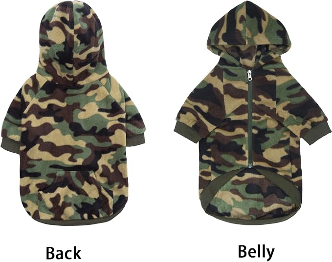 Camo French Bulldog Clothes Dog Hoodie Sweatshirts - Image 3