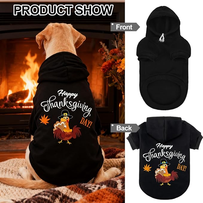EXPAWLORER Fall Dog Hoodie-Soft and Warm Dog Sweaters, Pet Clothes Autumn - Image 4
