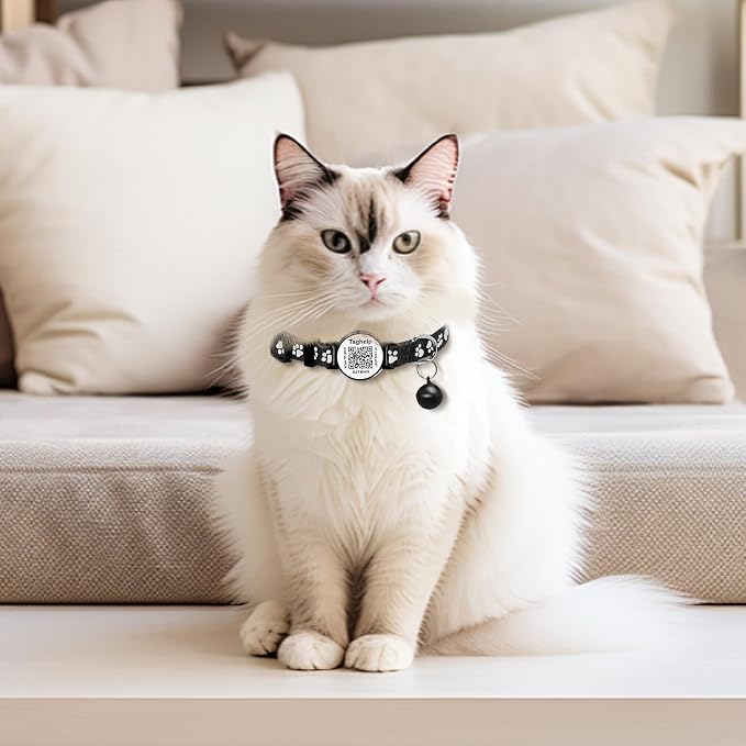 Smart QR Code Cat Collar 2-Pack: Your Cat's Digital Safety Profile, Breakaway - Image 6