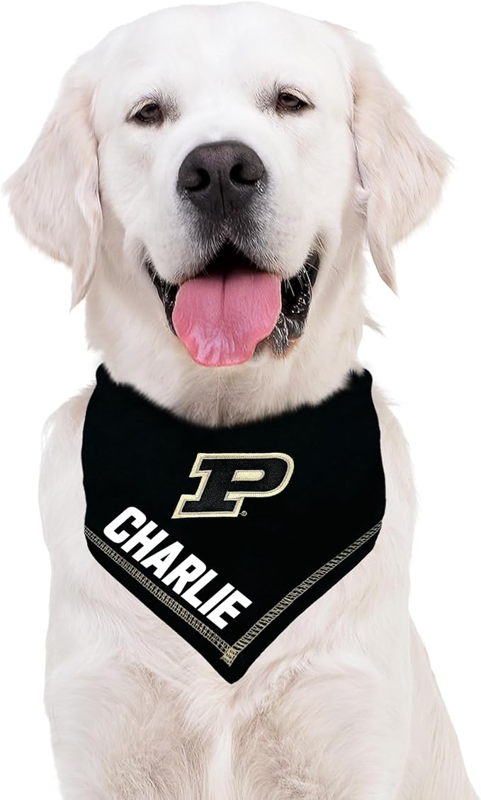 Pets First NCAA Purdue Boilermakers Personalized Tie Around Bandana - Image 3