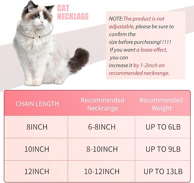 Hillban Cat Collar Diamond Chain Glitter Collar Walking Metal - Image 2