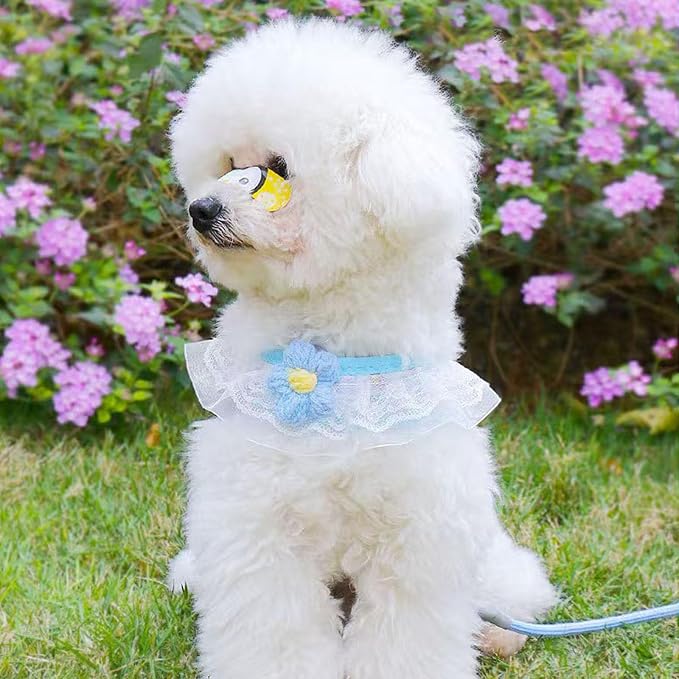 Cat Harness Collar and Leash Set, Sweet Lace Floral Kitten Collar, Escape Proof - Image 7