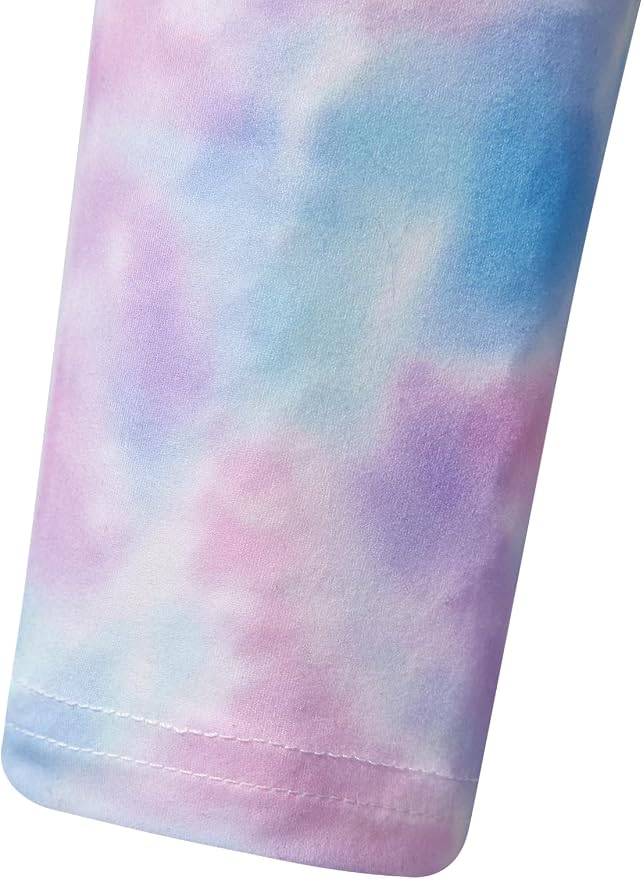 Little Girls Unicorn Outfits 2 Piece Kids Ruffle Sleeve Sweatshirt + Leggings - Image 6