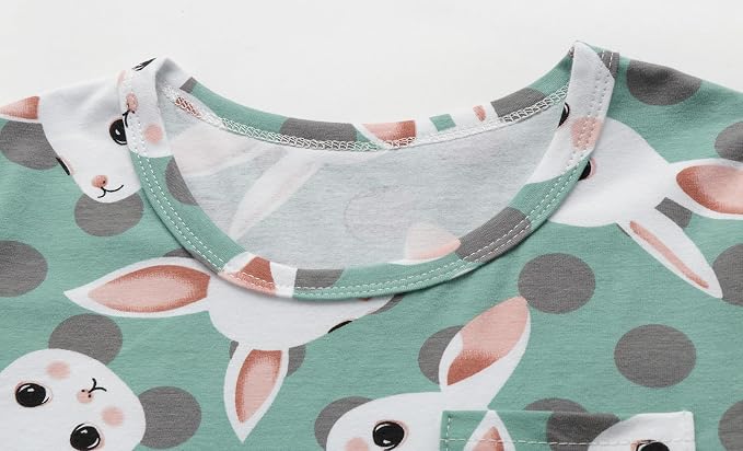 Mud Kingdom Little Girls Dresses Cotton Summer Holiday Cute Cat Dress Short - Image 4