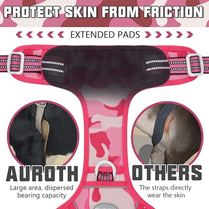Auroth Tactical Dog Harness for Small Medium Large Dogs No Pull Adjustable Pet - Image 4